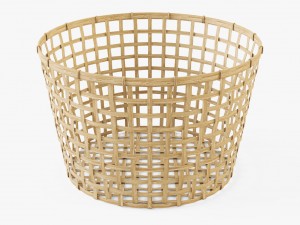 wicker basket ikea gaddis diameter 50 3D Model
