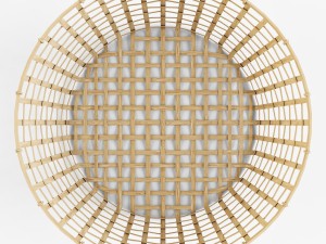 wicker basket ikea gaddis diameter 50 3D Model