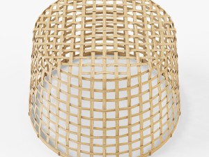 wicker basket ikea gaddis diameter 50 3D Model