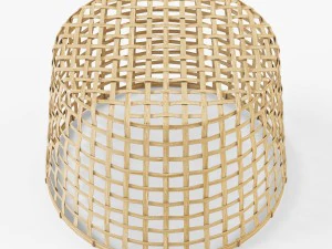 wicker basket ikea gaddis diameter 50 3D Model