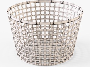 wicker basket ikea gaddis diameter 50 3D Model