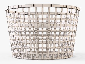 wicker basket ikea gaddis diameter 50 3D Model