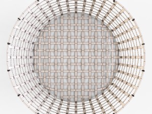 wicker basket ikea gaddis diameter 50 3D Model