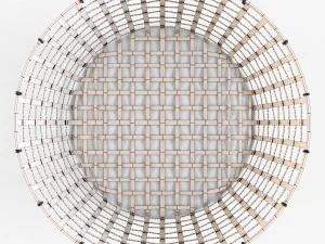 wicker basket ikea gaddis diameter 50 3D Model