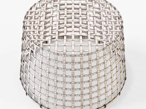 wicker basket ikea gaddis diameter 50 3D Model
