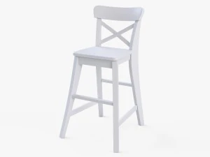 cadeira júnior ikea ingolf branca Modelo 3D
