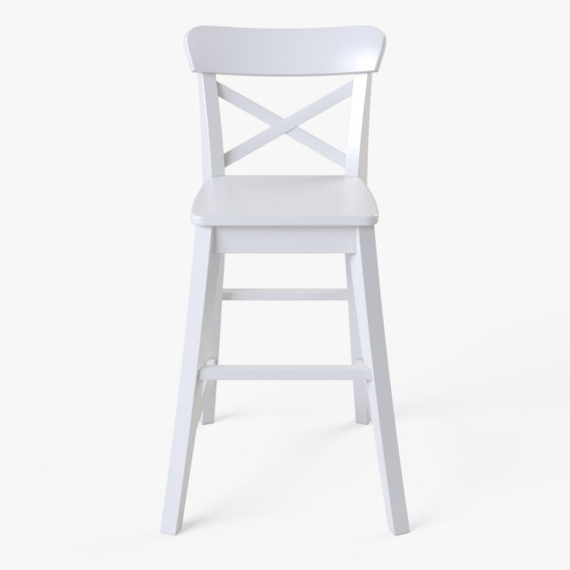 junior chair ikea ingolf white 3D in 3DExport