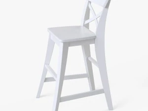 junior chair ikea ingolf white 3D Model