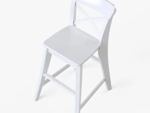 junior chair ikea ingolf white 3D Model