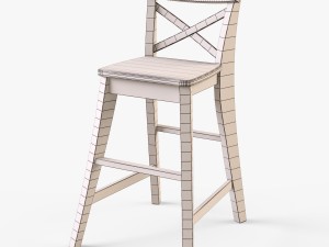 junior chair ikea ingolf white Modelo 3D