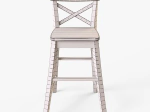 junior chair ikea ingolf white 3D Model