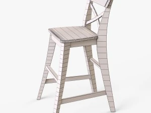 junior chair ikea ingolf white 3D Model