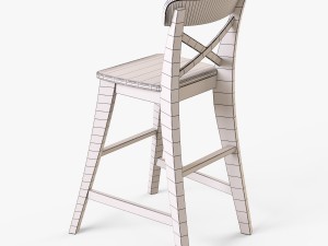 junior chair ikea ingolf white Modelo 3D