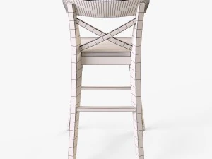 junior chair ikea ingolf white 3D Model