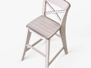 junior chair ikea ingolf white 3D Model