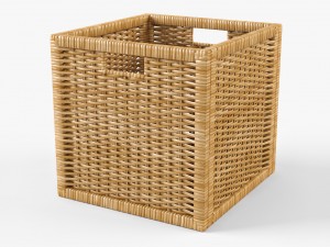 rattan basket ikea branas natural color 3D Model