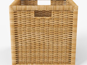 rattan basket ikea branas natural color Modelo 3D