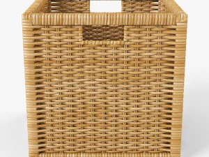 rattan basket ikea branas natural color 3D Model