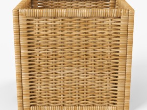 rattan basket ikea branas natural color Modelo 3D