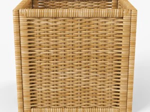 rattan basket ikea branas natural color 3D Model