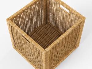 rattan basket ikea branas natural color Modelo 3D