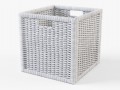 rattan basket ikea branas white color Modèle 3D