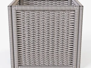 rattan basket ikea branas white color 3D Model