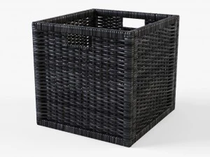 cesta de vime ikea branas cor preta Modelo 3D