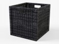 rattan basket ikea branas black color Modèle 3D