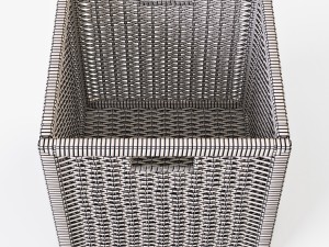 rattan basket ikea branas black color 3D Model