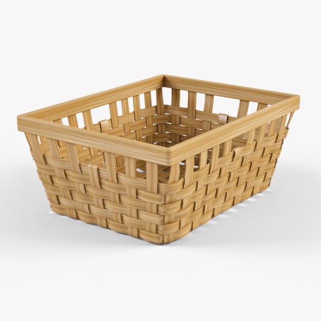wicker basket ikea knarra 1 natural color 3Dモデル .c4d .max .obj .3ds .fbx .stl .blend