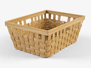 wicker basket ikea knarra 1 natural color 3D Модель