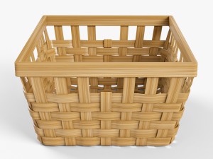 wicker basket ikea knarra 1 natural color 3Dモデル