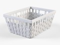 wicker basket ikea knarra 1 white color 3D Модель