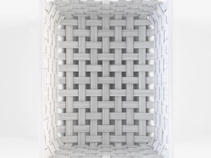 wicker basket ikea knarra 1 white color 3D Model