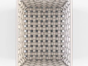 wicker basket ikea knarra 1 white color 3D Model