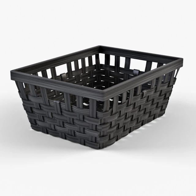 wicker basket ikea knarra 1 black color 3D Model .c4d .max .obj .3ds .fbx .stl .blend