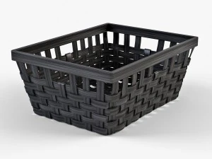cesta de vime ikea knarra 1 cor preta Modelo 3D