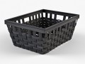 wicker basket ikea knarra 1 black color 3D Модель
