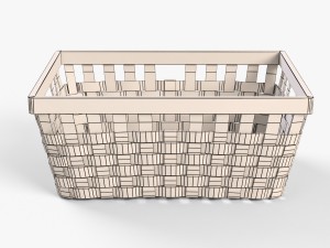 wicker basket ikea knarra 1 black color 3D Модель