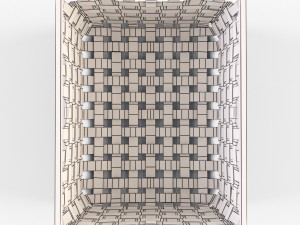 wicker basket ikea knarra 1 black color 3D Модель