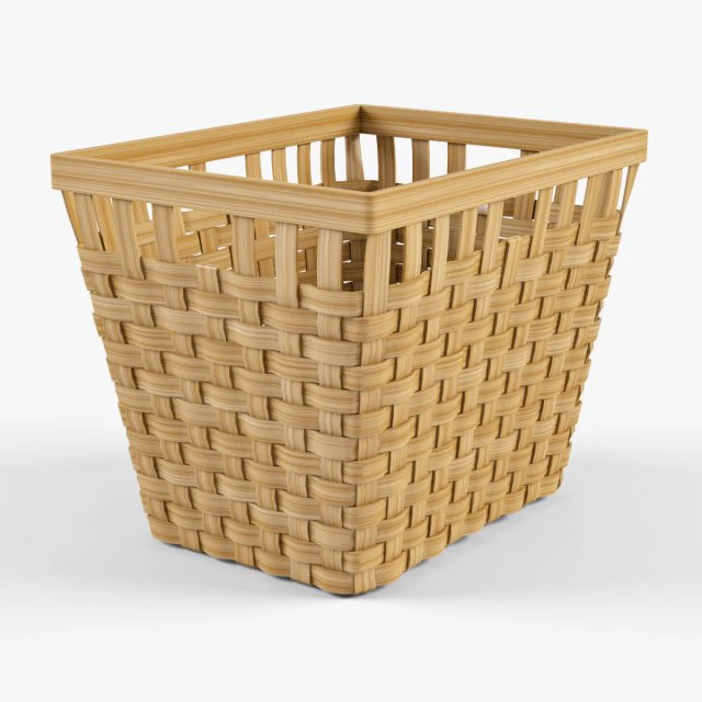 wicker basket ikea knarra 2 natural color 3D Model .c4d .max .obj .3ds .fbx .stl .blend