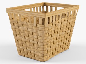wicker basket ikea knarra 2 natural color 3D Модель