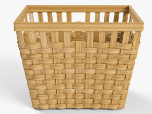 wicker basket ikea knarra 2 natural color 3D Model