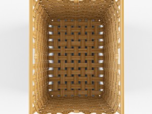 wicker basket ikea knarra 2 natural color Model 3D