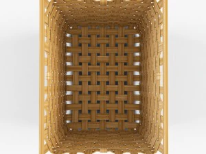 wicker basket ikea knarra 2 natural color 3D Model