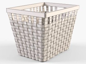 wicker basket ikea knarra 2 natural color 3D Model