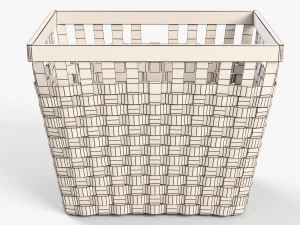wicker basket ikea knarra 2 natural color 3D Model