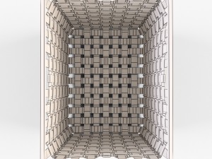 wicker basket ikea knarra 2 natural color Model 3D
