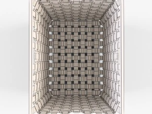 wicker basket ikea knarra 2 natural color 3D Model